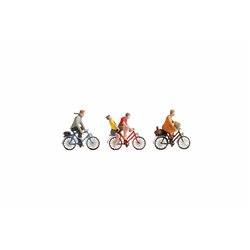 Cyclists (3) and accessories figures set