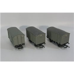 A Set of Three Dapol Wagons in BR Grey. OO Gauge USED