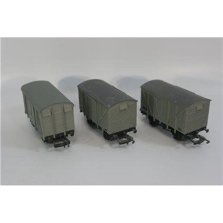 A Set of Three Dapol Wagons in BR Grey. OO Gauge USED