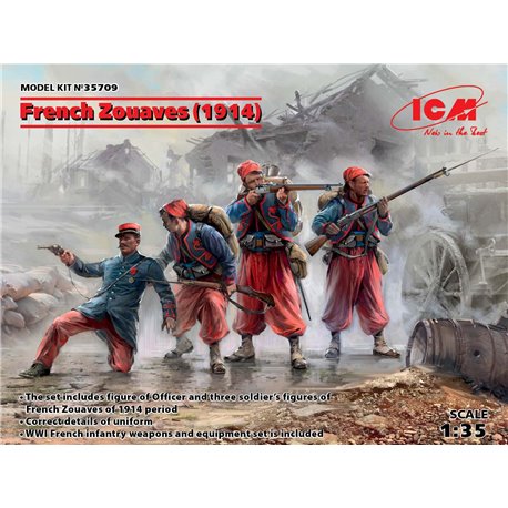 French Zoaves (1914) 4 Figs