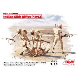 Indian Sikh Rifles (1944) 4 Figs - 1:35 scale model kit