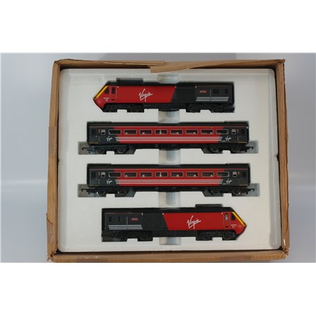Hornby R2045HST Class 43 'Maiden Voyager - Lady In Red' Power & Dummy Car 43063 & 43093 in Virgin Trains Livery. OO Gauge USED