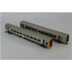 Bachmann Branchline 31-506A Class 158 2 Car DMU in "Wessex Trains Alphaline" silver. DCC Fitted. OO Gauge USED