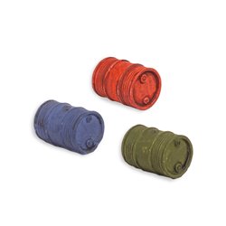 PECO Lineside O Oil Drums on Side x 3 Assorted