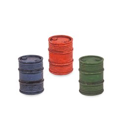 PECO Lineside O Oil Drums x 3 Assorted