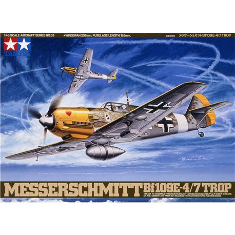 German Messerschmitt BF109E-4/7 Trop - 1:48 scale model kit