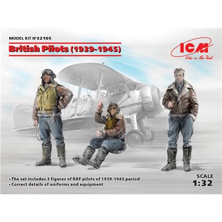 British Pilots (1939-1945) (3 figures) - 1:32 scale