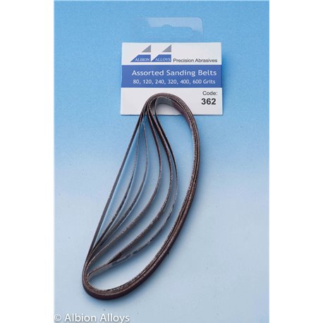 362 - Sanding Stick Refill Belts - Assorted Pack of 1 x 80, 120, 240, 320, 400 &