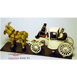 Landulete- wedding carriage horse drawn Unpainted Kit OO Scale 1:76