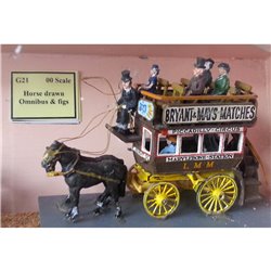 G21 Omnibus & passengers - horse drawn Unpainted Kit OO Scale 1:76