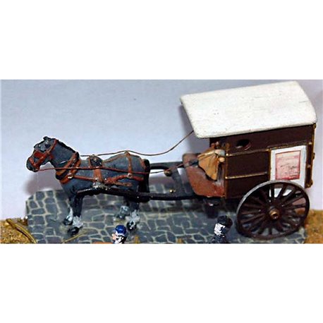 G24 2 wheeled Parcel Van - 1 horse Unpainted Kit OO Scale 1:76