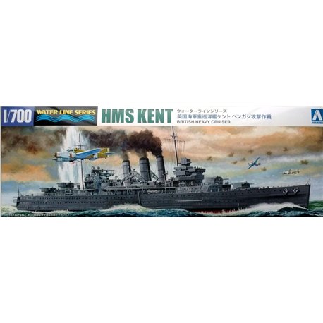 05671 Aoshima 1/700 BRITISH HEAVY CRUISER KENT ATTACK OF BENGHAZI