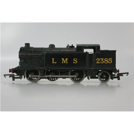 Wrenn W2155 Late P3 LMS 2385 Plain Black Livery Class N2 Tank 0-6-2T. Used. OO Gauge