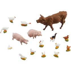 Japanese Assorted farm animal set (16)