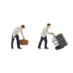 Porters w/Luggage (2x) Ready Made Painted