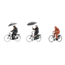 Cyclists in the Rain (3x) Ready Made