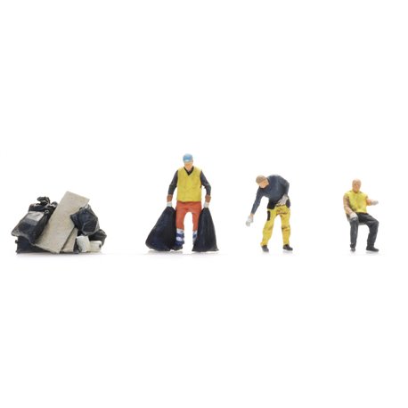 Bin Men Hi-Viz (3x) Ready Made Painted