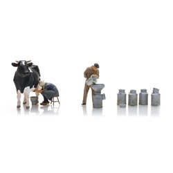 Milking Farmers (2x) Ready Made Painted