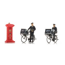 Postmen on Bicycles + Post Box (2x) Ready