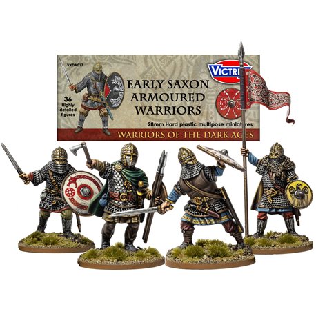 Early Saxon Armoured Warriors - 1/56 (28mm) Figures set (x36)