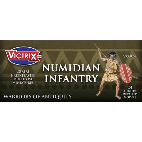 Numidian Infantry - 1/56 (28mm) Figures set (x24)