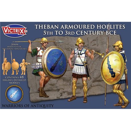 Theban Armoured Hoplites 5th to 3rd Century BCE - 1/56 (28mm) Figures set (x48)