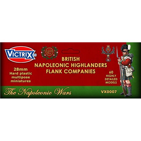 British Napoleonic Highlander Flank Companies - 1/56 (28mm) Figures set (x60)