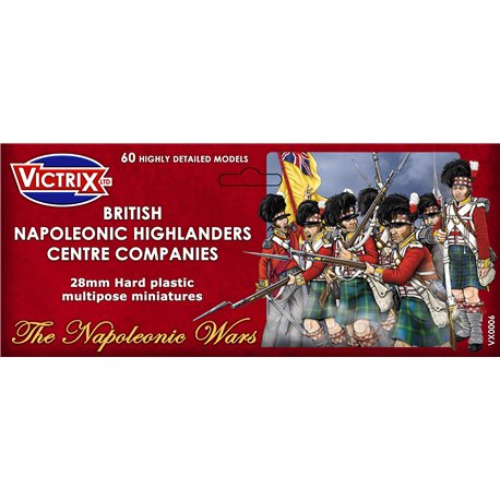 British Napoleonic Highlander Centre Companies - 1/56 (28mm) Figures set (x60)