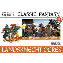 Landsknecht Ogres - plastic 28mm figures kit (x9)