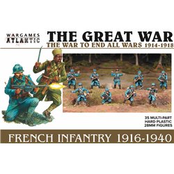 French Infantry (1916-19 - plastic 28mm figures kit (x35)