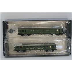 Liliput L350081 2 coach set - Dining Car and Coach - 'British Army in Germany'. Used. HO Gauge