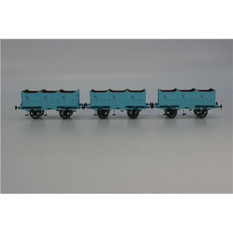 Hornby R40102 L&MR Third Class Open Carriage (3 Pack). Used. OO Gauge