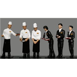 Japanese Twilight Express Dining Car Staff (6) figure set