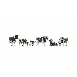 Black & White Cows (6) Figure Set