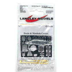 Drain & manhole covers - brass Unpainted Kit O Scale 1:43