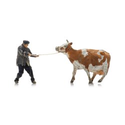 Farmer with Obstinate Cow (1x)