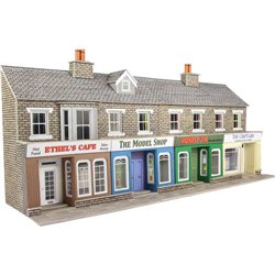 Low relief terraced shops stone