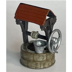 Stone Wishing Well & Bucket Unpainted Kit ( O Scale 1/43rd)