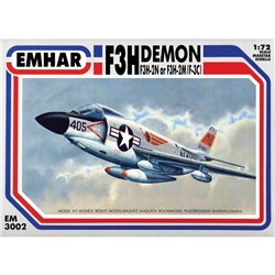 US Navy F3H 2M/2N Demon Jet Fighter Aircraft - 1/72 model kit