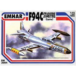 US Air Force F-94C Starfire Late Jet Fighter Aircraft - 1/72 model kit