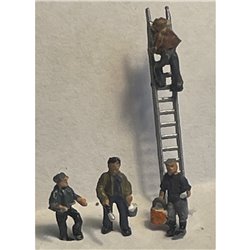 Painters/Window Cleaner Figures & Ladder Unpainted Kit