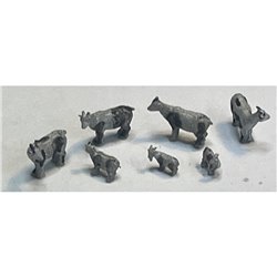 7 x Billy/Dwarf Goats Unpainted Kit