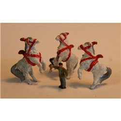 3 x Liberty Horses & Trainer Unpainted Kit