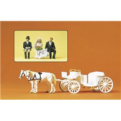 Horse Drawn Wedding Carriage (Open) Figure Set