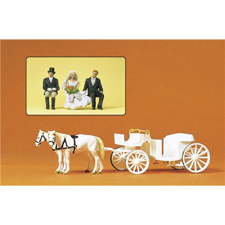 Horse Drawn Wedding Carriage (Open) Figure Set