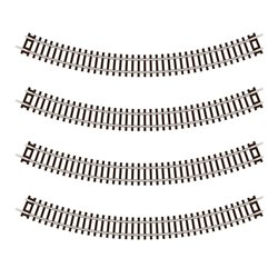 TT:120 Code 55 Double Curve rails 2nd Radius (pack of 4)