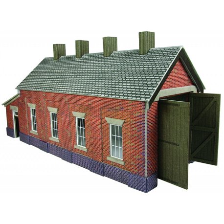Single track engine shed - red brick