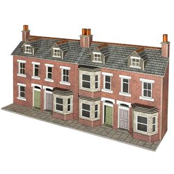 OO/HO Scale Low Relief Terraced House Fronts - Brick