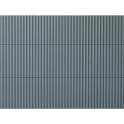 HO Plastic sheet 200x100mm - (2) Corrugated iron - grey