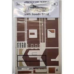 2mm/N LMS Goods Shed Building Sheet Kit No: 26M6